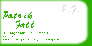 patrik fall business card